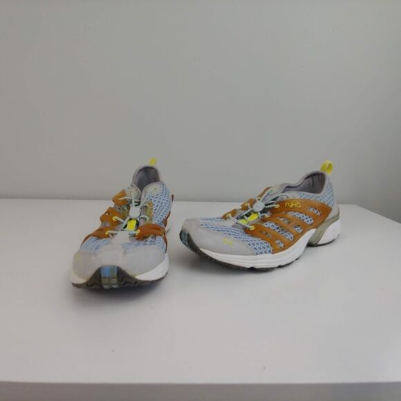 Womens 10 RYKA tennis shoes blue gold - Picture 1 of 6